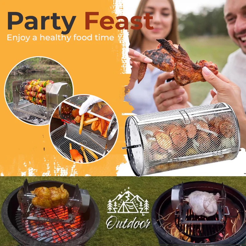 Stainless Steel Rotating Grill - Image 3
