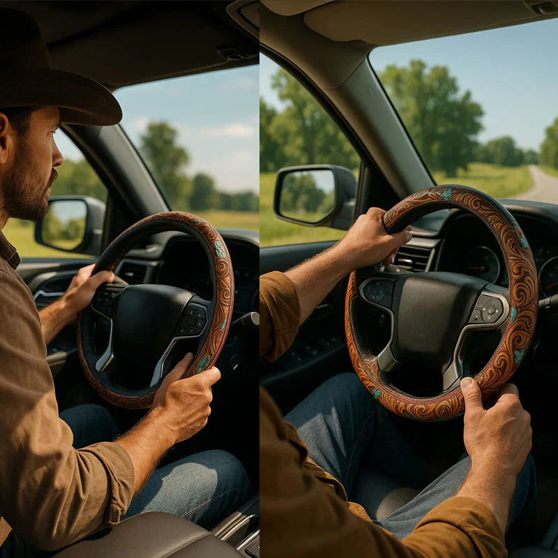🤠 Western Cowboy Steering Wheel Cover - Image 4